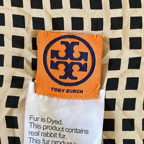 Tory Burch Rabbit Fur Pull Through Scarf NWT in Majestic Purple - Picture 5 of 10